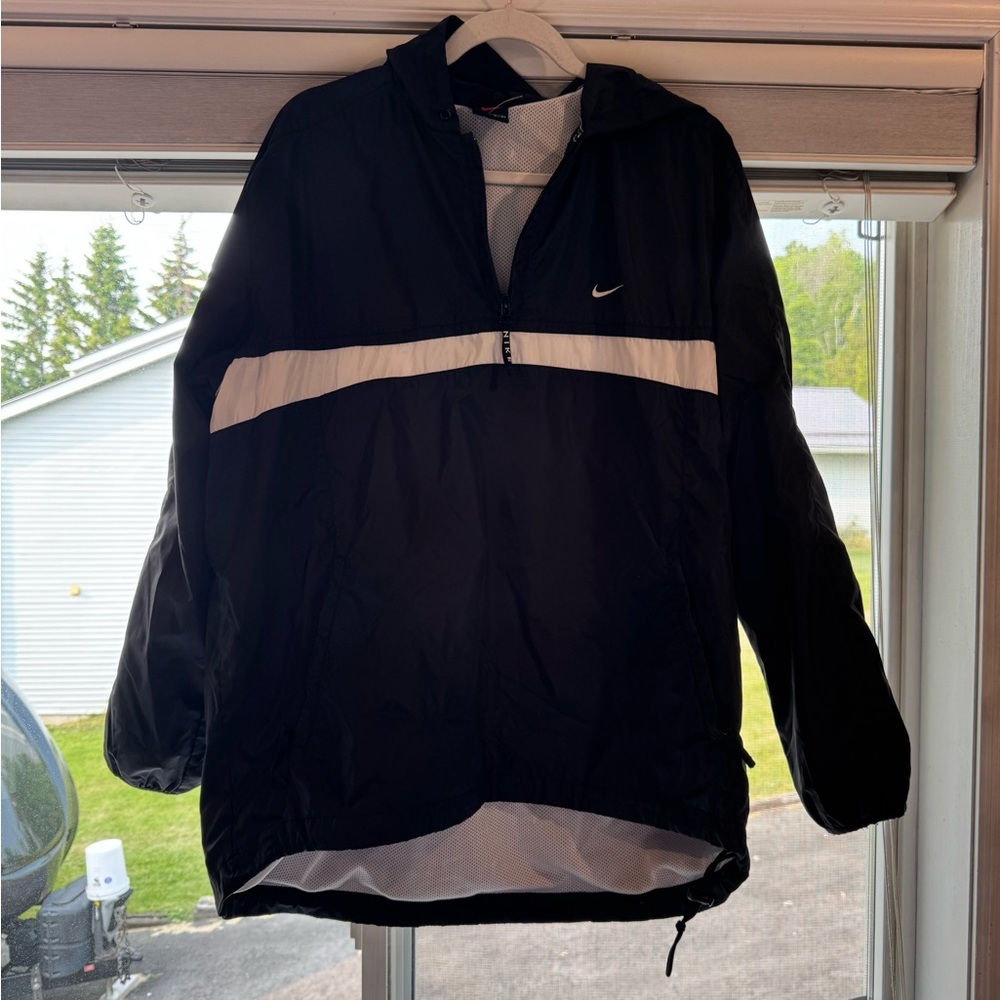 Nike Black and White Hooded Jacket